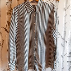 Vintage 80s silk striped blouse